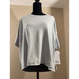 NWT Yogalicious Super Soft Deluxe Comfort T-shirt Grey/green Size XL